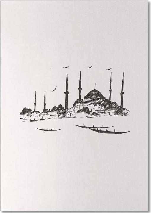 Produktbild Juniqe Istanbul - Sehenswürdigkeiten & Wahrzeichen (A4, Blanko)