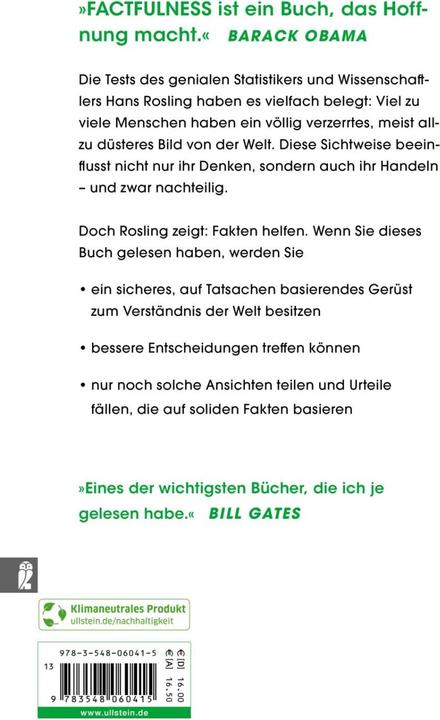 Image du produit Factfulness (Allemand, Hans Rosling, 2019)