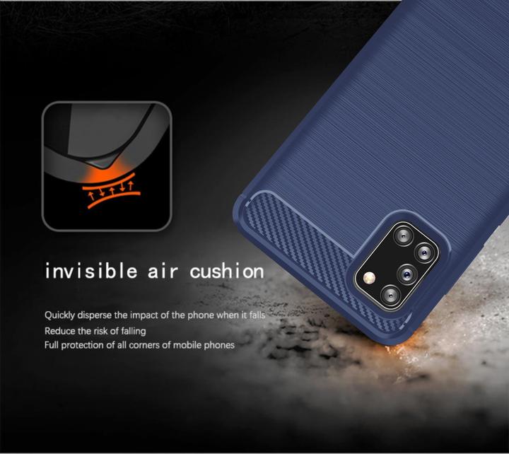 Produktbild Cadorabo TPU Ultra Slim carbon edelstahl Kombi Cover (Samsung Galaxy A31)