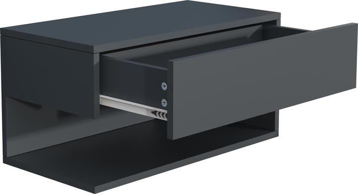 Immagine prodotto VCM Comodino con cassetto a muro in legno Comodino con cassetto a muro Consolle da letto Usal XL 60 cm (60 x 32 x 32 cm)