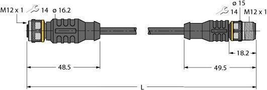 Produktbild Turck Aktuator- und Sensorleitung PUR Verbindungsleitung RKC4.4T-P7X3.2-10-RSC4 (10 m)