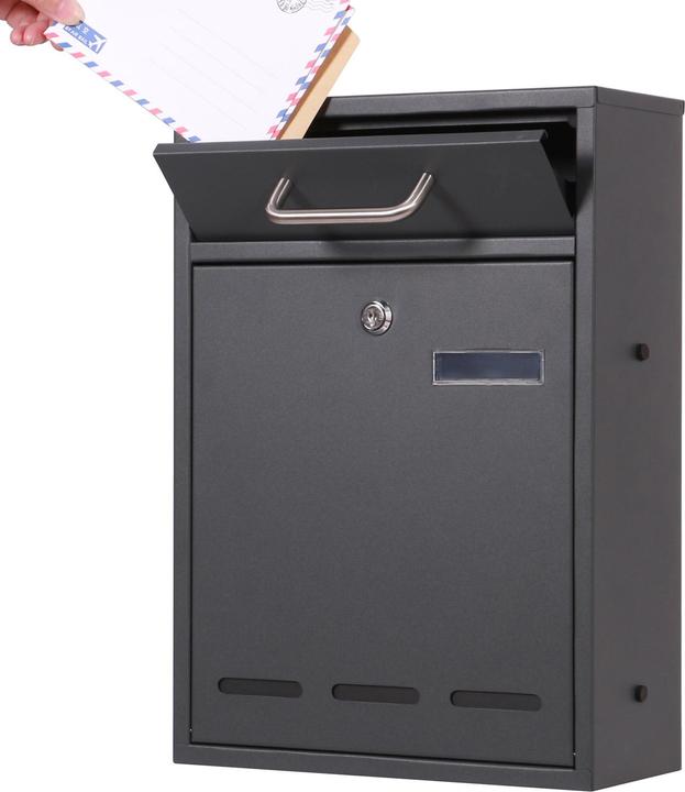 Produktbild Wiltec 2x3 Briefkasten V53 Wandbriefkasten anthrazit Postkasten Postbox