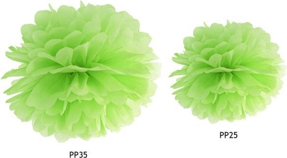 Image du produit Partydeco Pompon en papier de soie vert citron