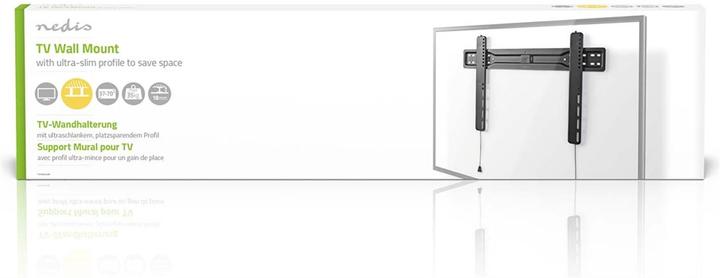 Produktbild Nedis Feststehende TV-Wandhalterung - 37-70" - Max. 35 kg - Ultraschlank - Automatische Federvers (Wand, 70", 35 kg)