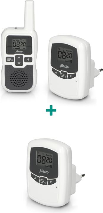 Alecto Baby DBX-80 - Baby monitor con portata fino a 3.000 metri, bianco/antracite (Audio del baby monitor, 3000 m)