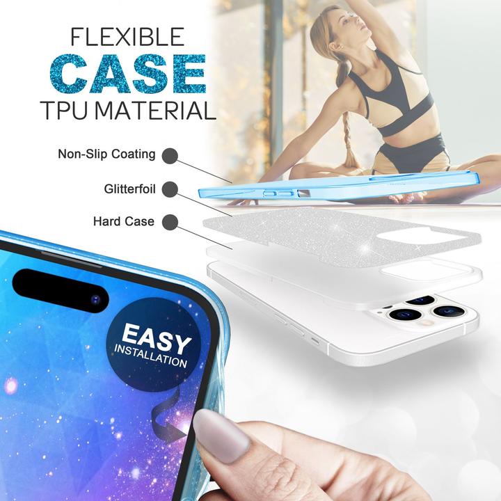 Actual product image Nalia Glitter cover (Apple iPhone 14 Pro)