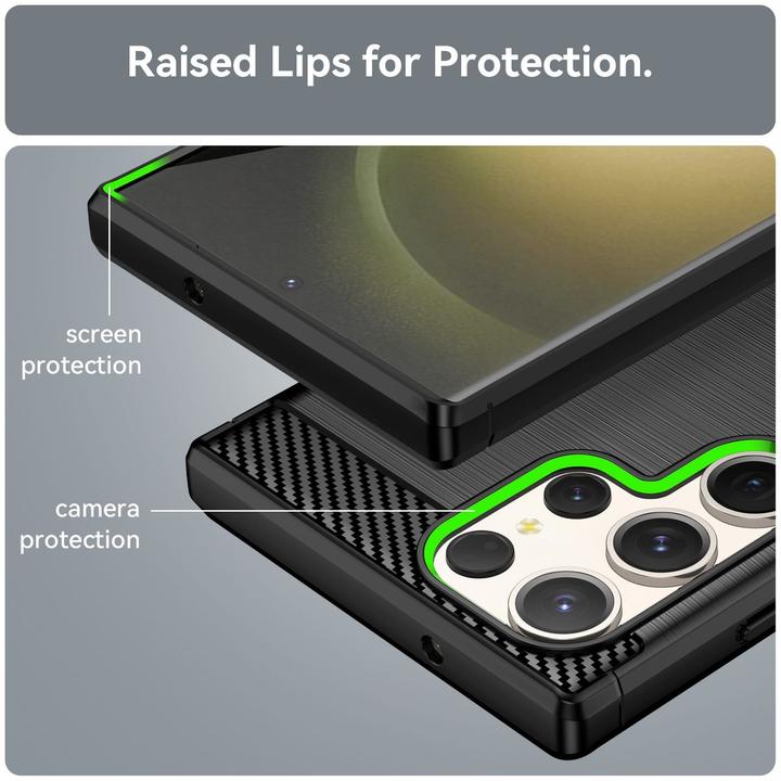 Produktbild König Design Hülle Handy Schutz für Samsung Galaxy S23 Plus Ultra Case Cover Carbon Optik Neu (Samsung Galaxy S23 Ultra)