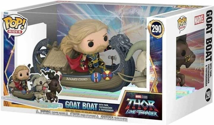 Actual product image Funko Pop! RIDE - Thor Love Thunder : Goat Boat with Thor