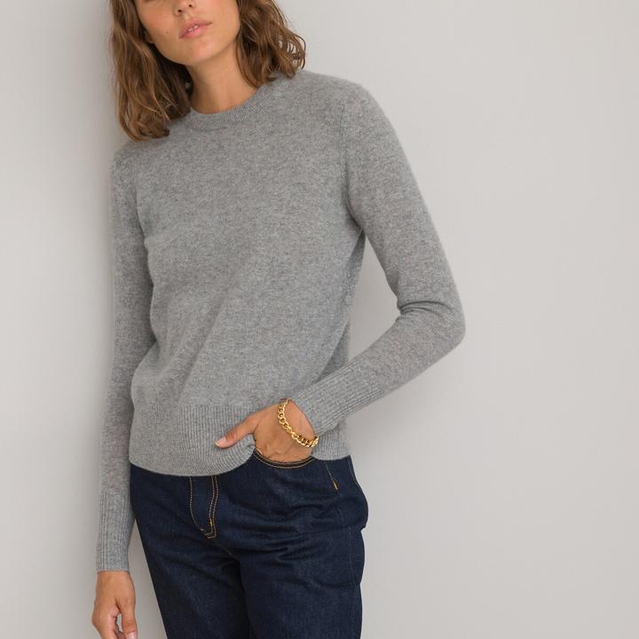 Produktbild La Redoute Collections Pullover runder Ausschnitt Feinstrick in Kaschmir (XXL)