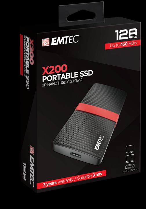 Actual product image Emtec X200 Portable SSD Power Plus (128 GB)