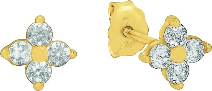 Produktbild zz_ArchivedByPCD_Amor Schmuck_zu_Amor Amor Ohrschmuck für Damen, Gold 375, Zirkonia synth. | Blume (9 ct, Gold 375)