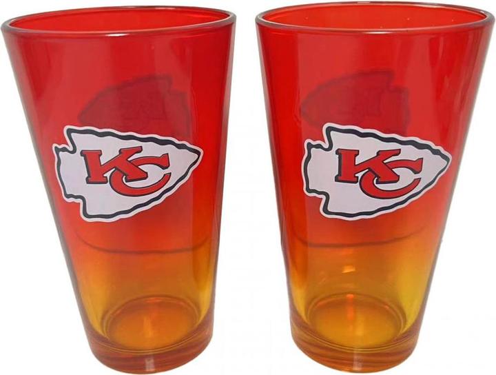 Actual product image NFL Kansas City Chiefs Pint Glass Set (0.48 l, 2 x)
