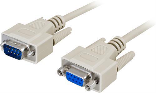 Produktbild Deltaco SWEDEL TACO DEL-37 Serial Cable - DB-9 - DB-9 - Männlich/Weiblich - 2 m - Weiss (2 m)