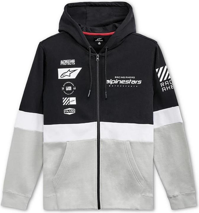 Actual product image Alpinestars POSITION ZIP Hoodie schwarz-weiss-silber XXL (XXL)