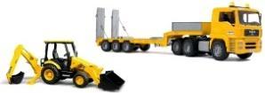 Image du produit Bruder MAN TGA Tieflader mit JCB MIDI Baggerlader