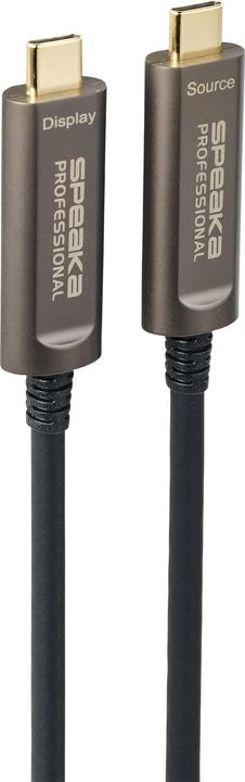 Produktbild SpeaKa Professional USB-C / DisplayPort Anschlusskabel 10.00m SP-9505620 TPE-Mantel Schwarz (1x U... (10 m, DisplayPort)