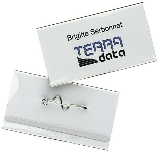 Actual product image Durable Hard foil name tags with shaft pin
