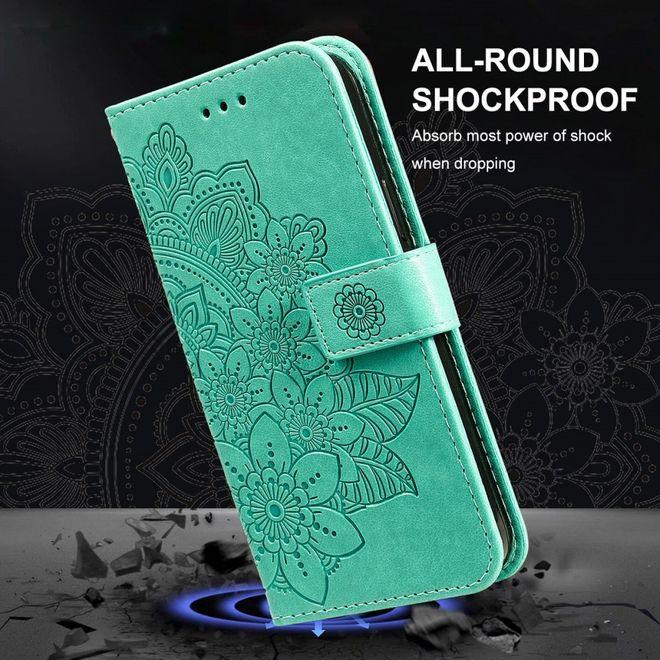 Actual product image Hat Prince Leather book cover sleeve with floral pattern (Apple iPhone 13 Pro Max)