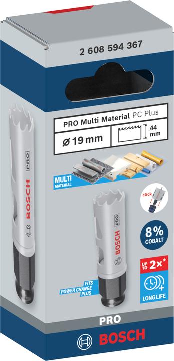 Produktbild Bosch Professional Zubehör PRO Multi Material PC Plus Lochsäge, 19 mm (19 Millimeter)