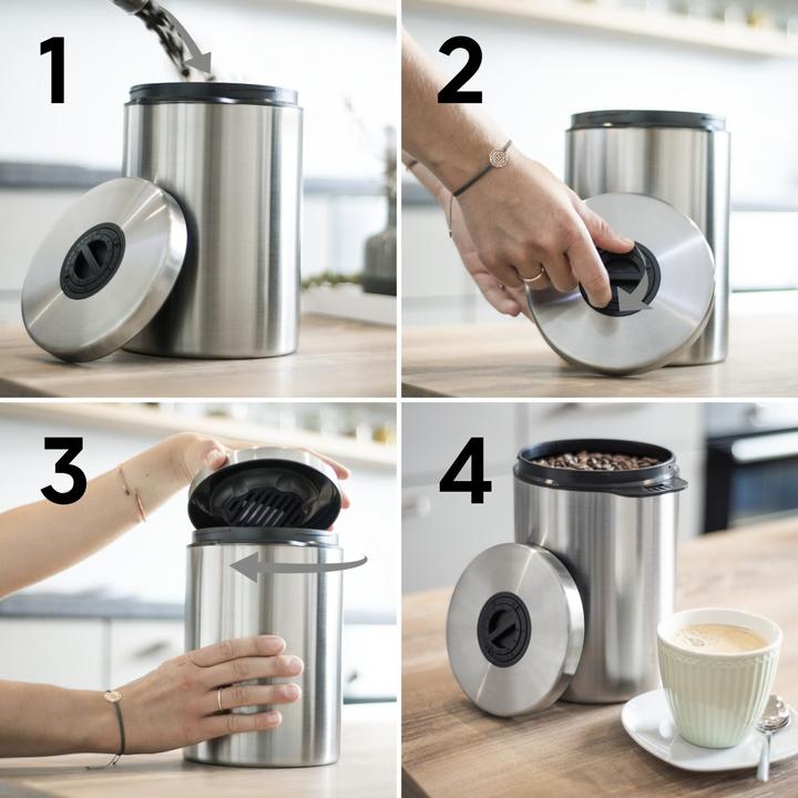 Immagine prodotto Xavax barattolo per caffè/tè Barattolo in acciaio inox per 1 kg di caffè in grani (1 l)
