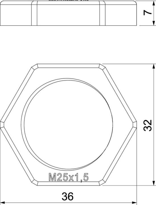 Actual product image OBO Bettermann Locknut