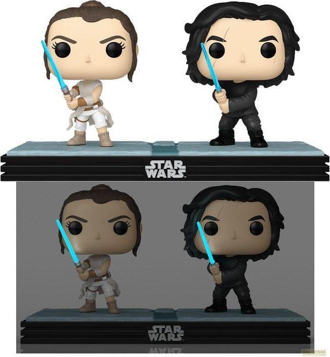 Produktbild Funko Star Wars POP! Movie Moments Vinyl Wackelkopf Figuren Doppelpack Kylo & Rey 9 cm