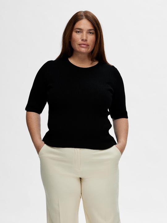 Actual product image Selected Femme Short sleeve knitted top (XL)