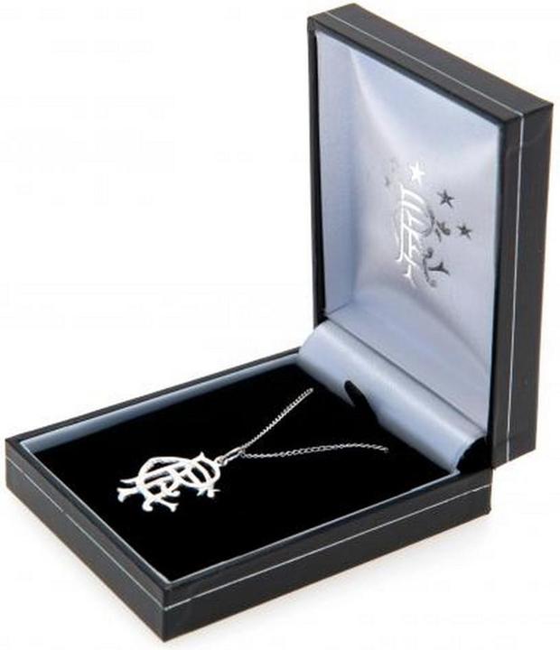 Actual product image Rangers FC Sterling Silver Pendant and Chain (100% sterling silver)