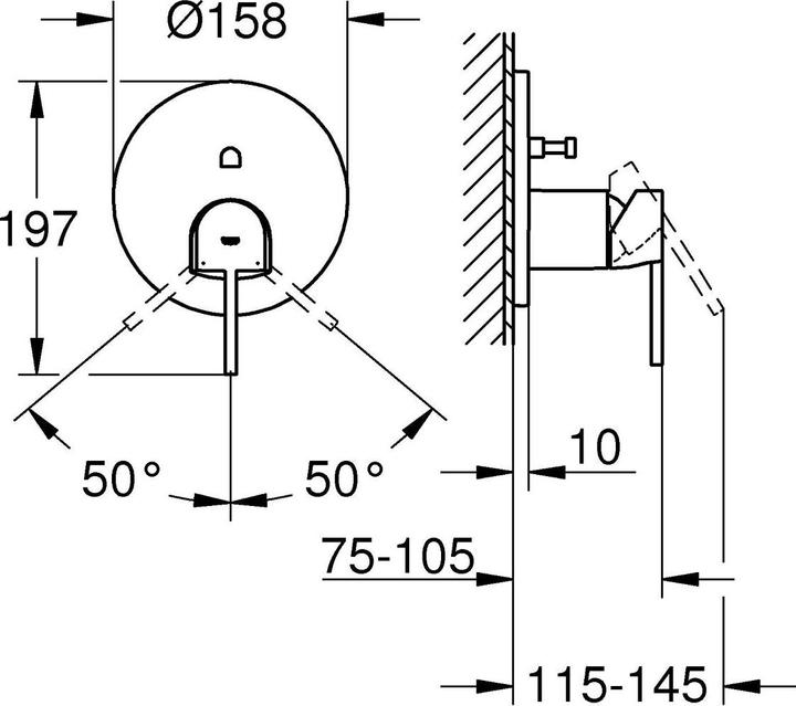 Actual product image Grohe Plus single lever bath mixer