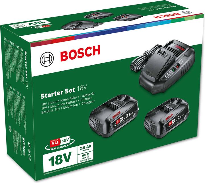 Produktbild Bosch Home & Garden Starter-Set PBA 18V (2x2,5Ah) + AL 1830 CV (18 V)