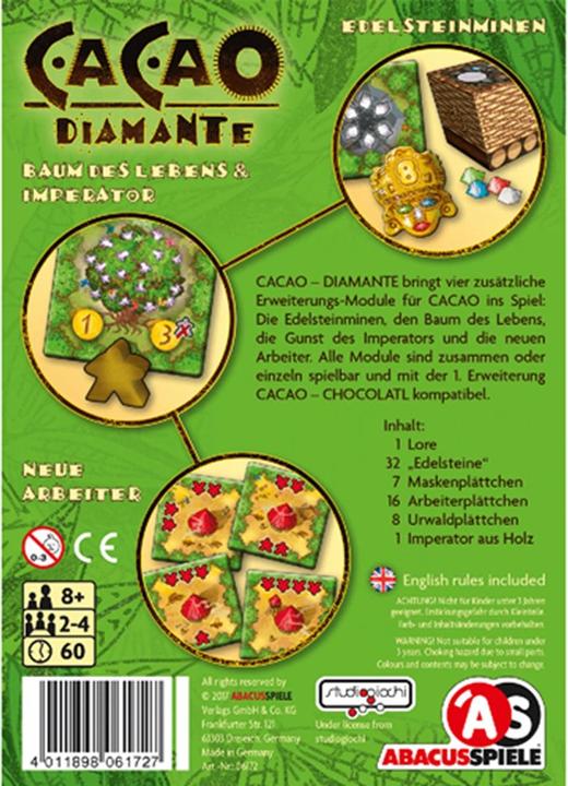 Actual product image Abacus Cacao - Diamante 2nd expansion (German)