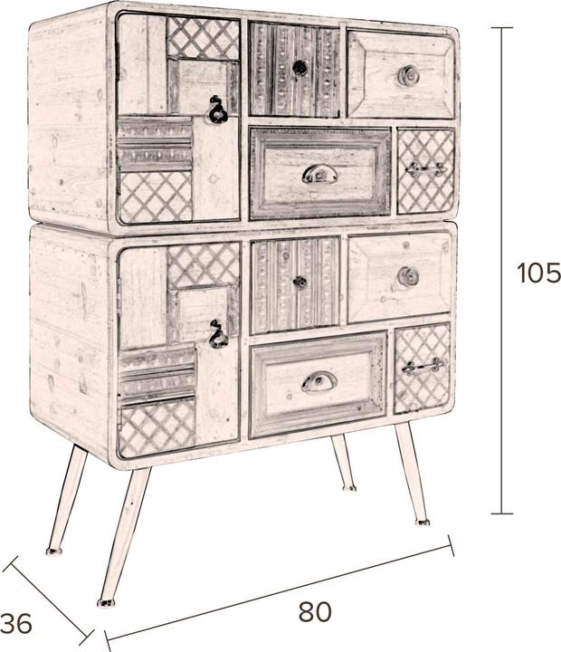Actual product image Dutchbone Jove (80 x 36 x 105 cm)