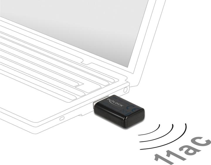 Produktbild Delock WLAN-AC USB-Adapter 12550 mit WLAN (USB 3.0)