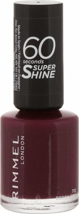 Rimmel London 60 SECONDS super shine #712-berry pop (712 Berry Pop, Colour paint)