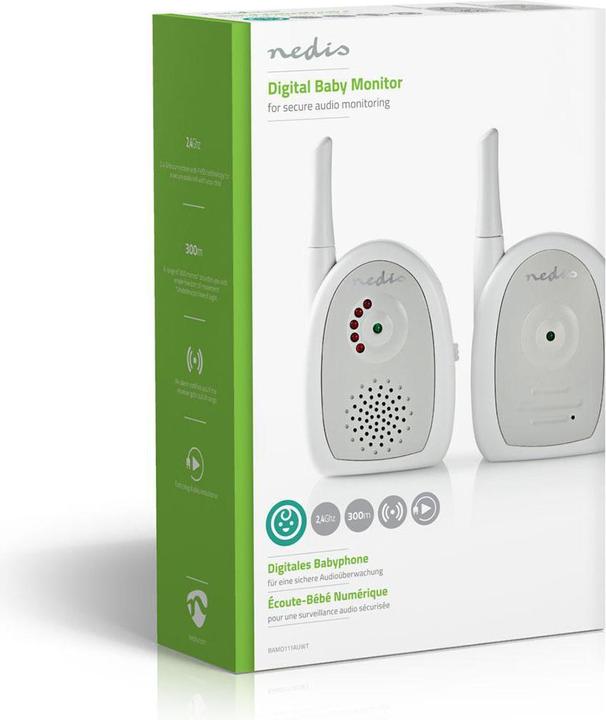 Produktbild Nedis Audio-Baby-Monitor | FHSS (Frequency-Hopping Spread Spectrum) | Reichweite: 300 m | Batteriebe (Babyphone Audio, 300 m)
