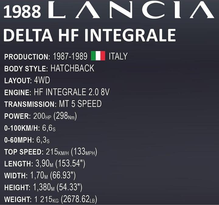 Actual product image Cobi Lancia Delta