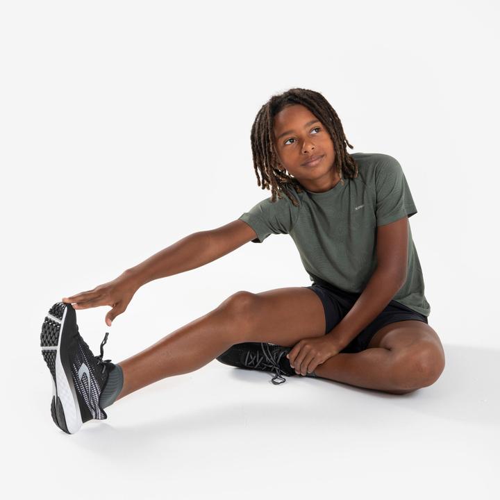 Actual product image Kiprun Laufshirt kurzarm Kinder nahtlos - TS Light 900 khaki (146)