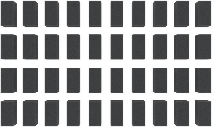 Actual product image Feldherr HS025A001 - 40 spacers / foam blocks / foam blocks 30 mm x 25 mm x 15 mm (Foam material)