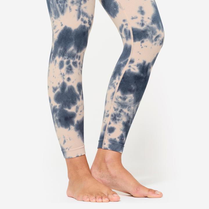 Image du produit Domyos Leggings Damen hohe Taille - rosa/blau (L)