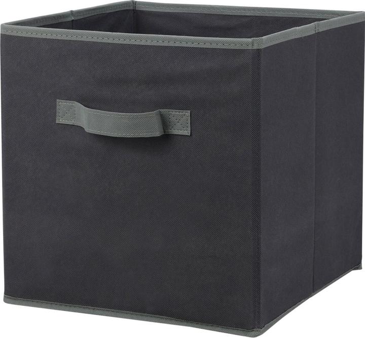 Actual product image Storage Solutions 4er-Set Aufbewahrungsbox mit Henkel, faltbar, 30 x 30 x 30 cm, schwarz (30 x 30 x 30 cm)