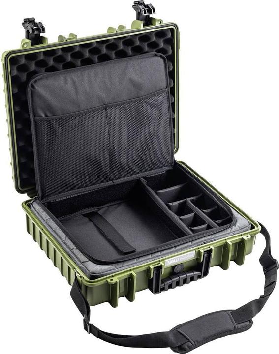 B&W International B&W Transportkoffer Outdoor bronze mit Laptoptasche (Kamera Schultertasche)
