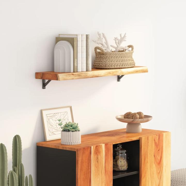 Actual product image VidaXL Table top rectangular tree edge wooden top furniture top solid wood acacia (80 x 40 x 2.5 cm)