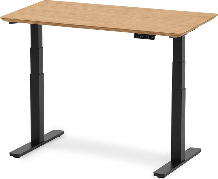 Image du produit Oakywood Standing Desk table en bois réglable en hauteur - Placage - Placage chêne / 160x80 / Noir - (160 x 80 cm)