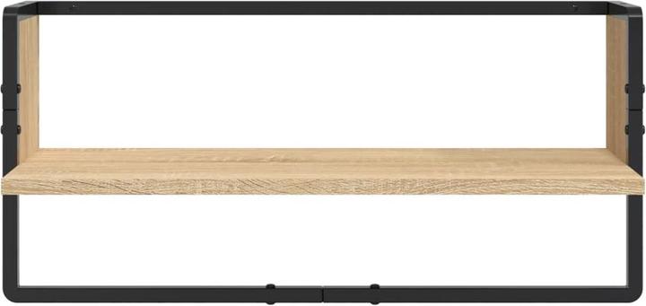 Actual product image VidaXL 4-piece wall shelf set with rods Sonoma oak (65 x 25 x 30 cm)