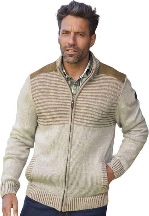 Produktbild Atlas For Men Jacke aus gestricktem Wildlederimitat mit Schulterpolstern (XXL)