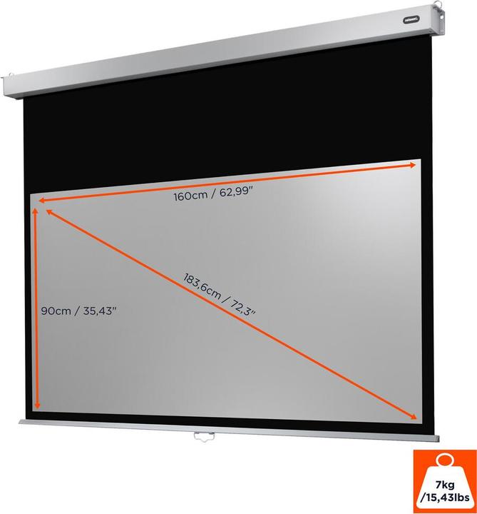 Actual product image Celexon Manual Professional Plus Home cinema format - screen - ceiling mounting possible (72.44", 16:9)