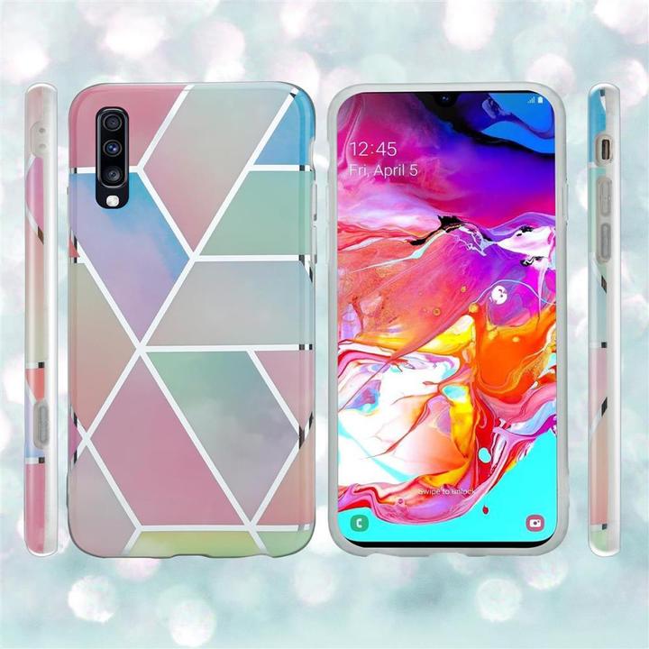 Produktbild Cadorabo IMD TPU Bunter Marmor Cover (Samsung Galaxy A70, Samsung Galaxy A70S)