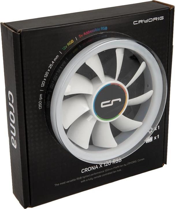 Actual product image Cryorig Crona X PWM fan, ARGB (120 mm, 1 x)