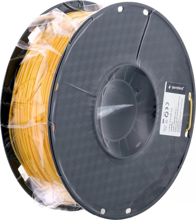 Image du produit Gembird Cassette de filament PLA bobine étroite (PLA, 1.75 mm, 1000 g, Jaune)