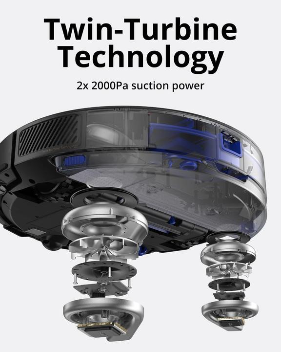 Actual product image eufy RoboVac X8 Robot Vacuum Cleaner Black Compatible with Amazon Alexa, compatible with Google Home,... (Vacuum mopping robot)